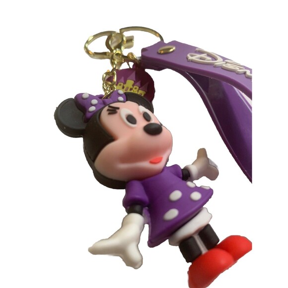 Disney Minnie Mouse 3D PVC Bags Hanger Pendant Key chain Key Ring Purse Charm - Picture 3 of 8